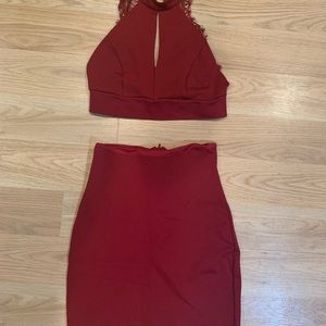 Lulu's Burgundy Mini Dress
